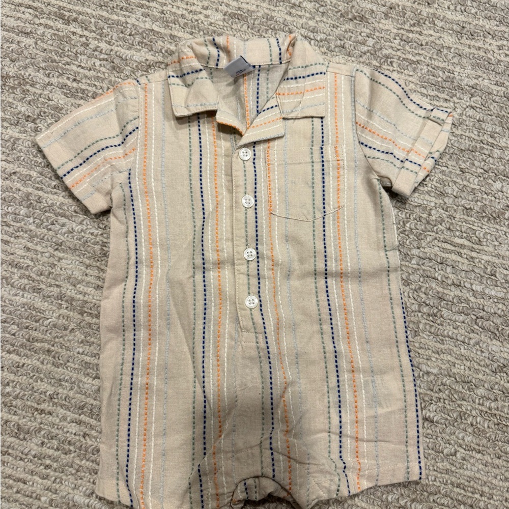 NWOT Striped Short Sleeve Baby Romper